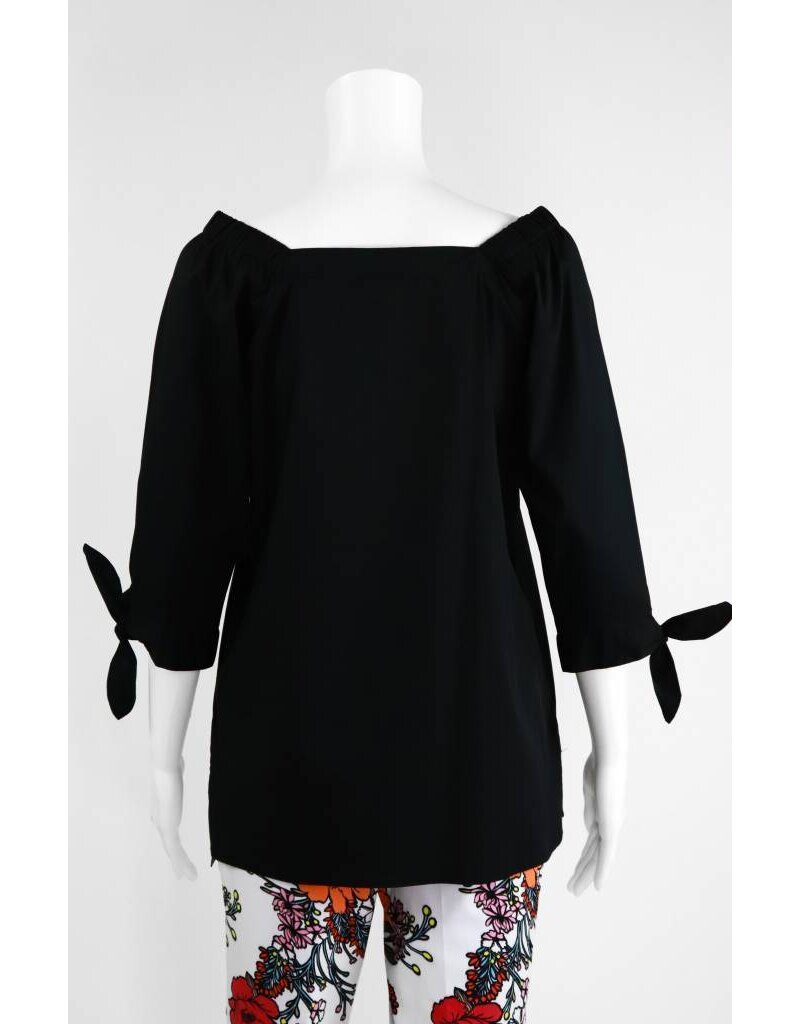 Inae Collection Poplin Tie Sleeve Tunic Solid