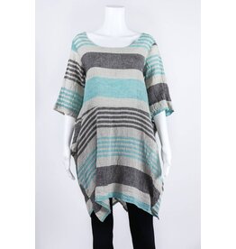 Luukaa Woven Short Sleeve Stripe Dress