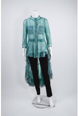 Byron Lars Beauty Mark Waterfall Lace Blouse