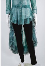 Byron Lars Beauty Mark Waterfall Lace Blouse