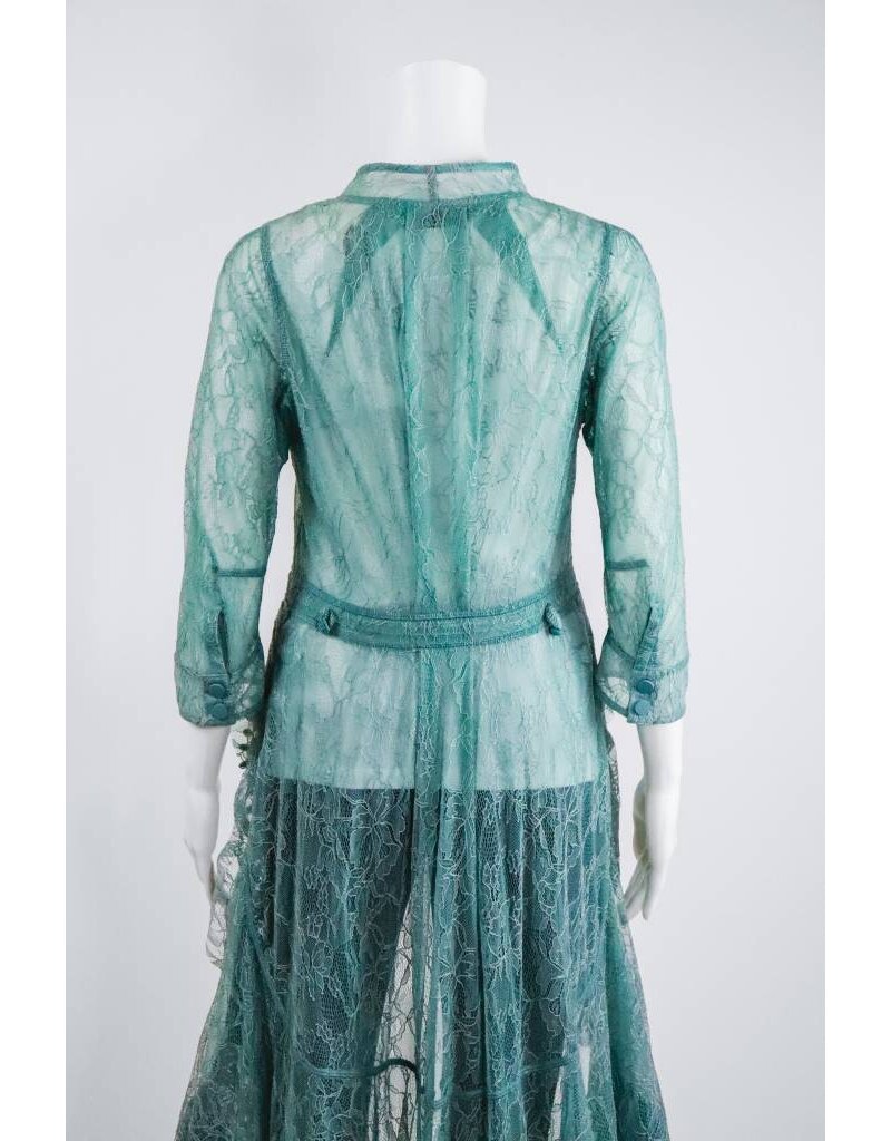 Byron Lars Beauty Mark Waterfall Lace Blouse