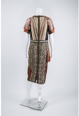 Byron Lars Beauty Mark Raffia Knit Mix Sheath