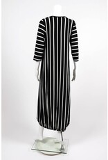 Alembika 3/4 Sleeve HiLo Striped Dress