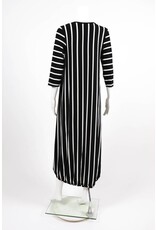 Alembika 3/4 Sleeve HiLo Striped Dress