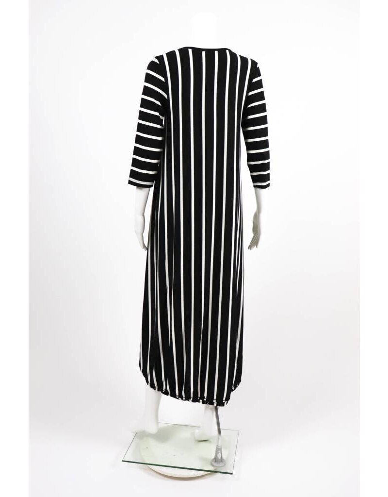 Alembika 3/4 Sleeve HiLo Striped Dress