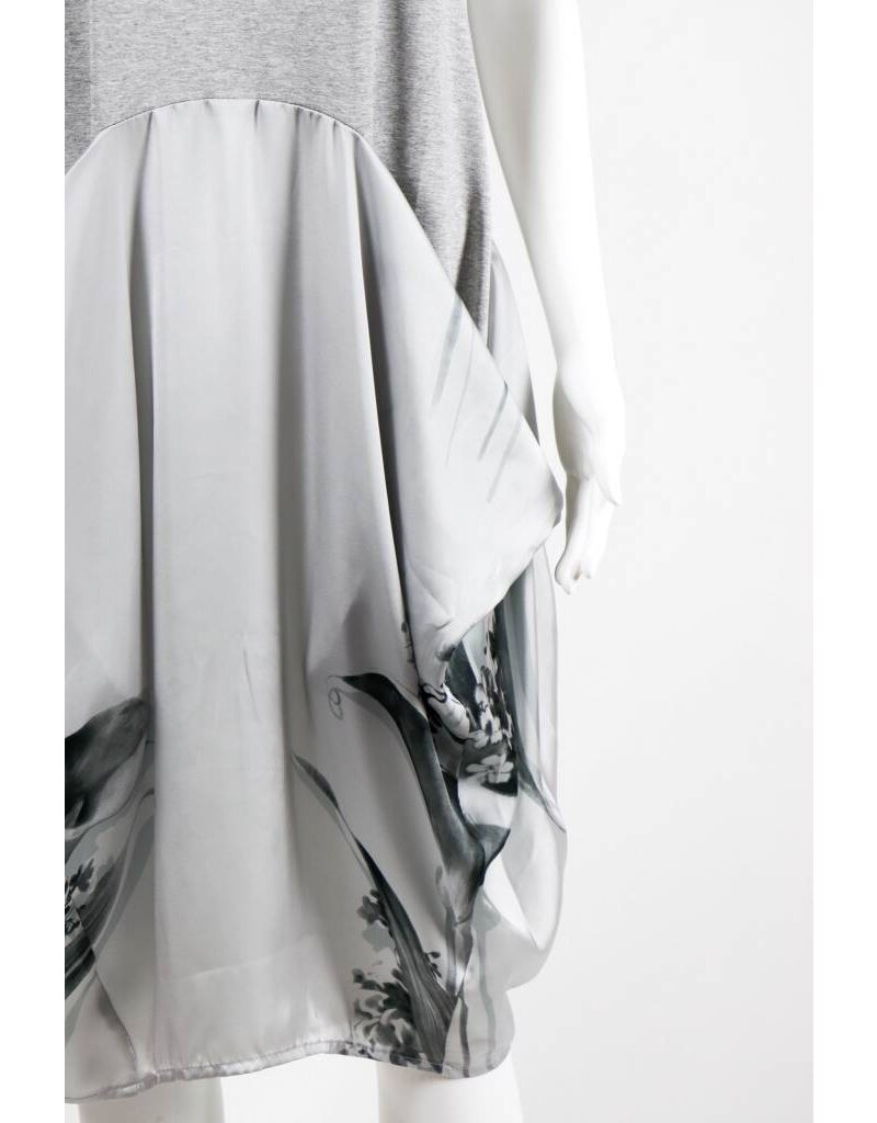 Alembika Short Sleeve Cotton Silk Floral Calia Dress