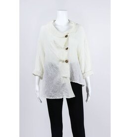 Luukaa Woven Asymmetrical Button Down Jacket