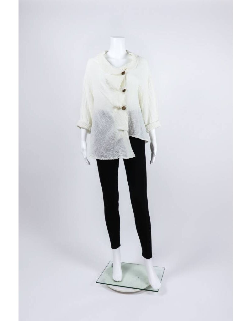 Luukaa Woven Asymmetrical Button Down Jacket