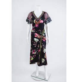 Byron Lars Beauty Mark Mavo V Neck Zipper Dress