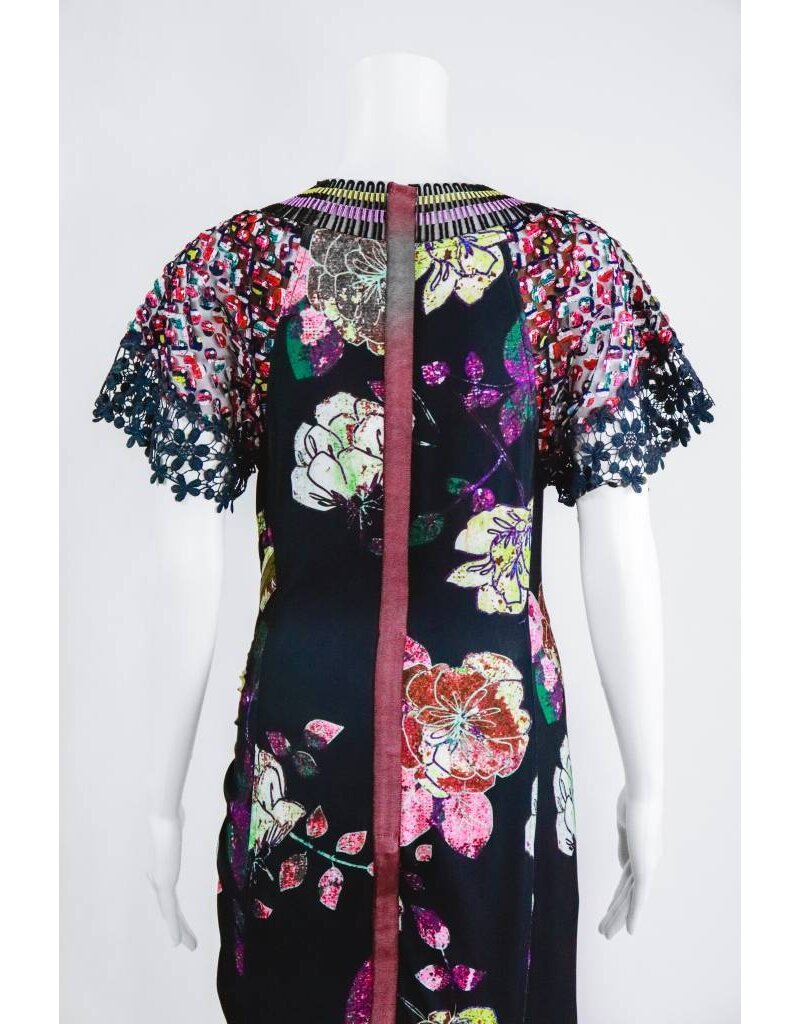 Byron Lars Beauty Mark Mavo V Neck Zipper Dress