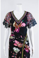 Byron Lars Beauty Mark Mavo V Neck Zipper Dress