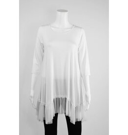 Comfy USA Pasadena Lace Hem Tunic