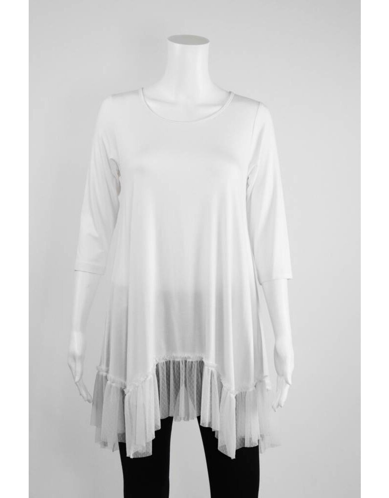 Comfy USA Pasadena Lace Hem Tunic