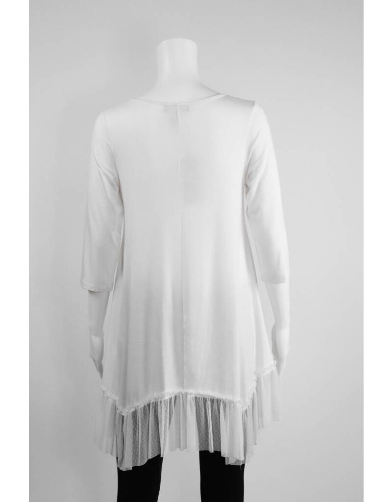 Comfy USA Pasadena Lace Hem Tunic