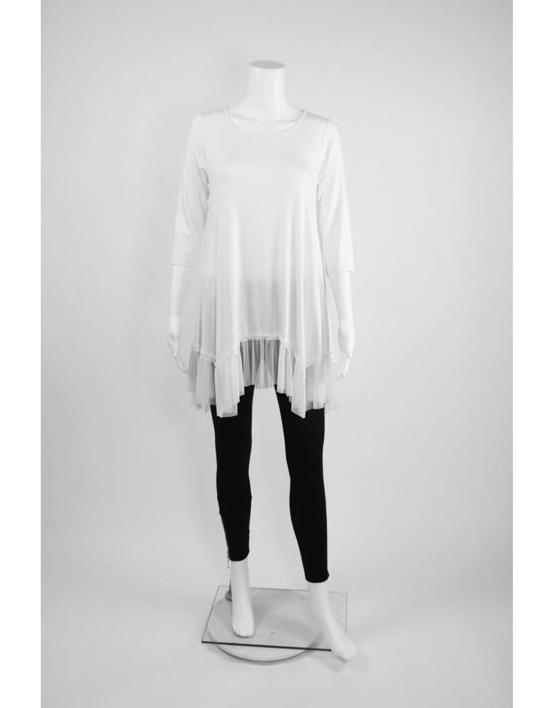 Comfy USA Pasadena Lace Hem Tunic