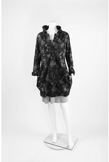 Comfy USA Floral Print Ruffle Neck Tunic