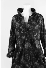 Comfy USA Floral Print Ruffle Neck Tunic