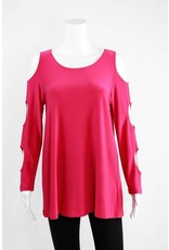 Comfy USA Sun Kim Cold Shoulder Top