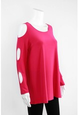 Comfy USA Sun Kim Cold Shoulder Top