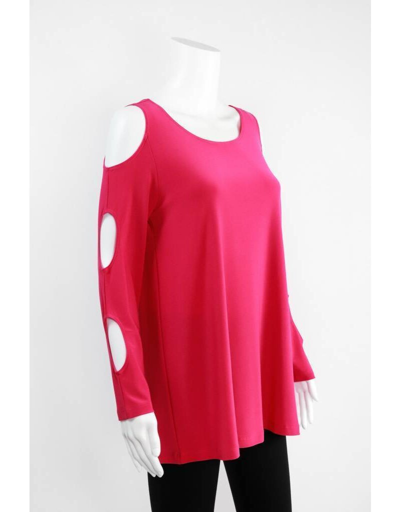 Comfy USA Sun Kim Cold Shoulder Top