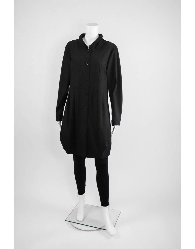 Comfy USA Jason Button Down Ruffle Neck Tunic