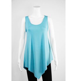 Comfy USA Sleeveless Uneven Hem Tee