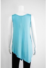 Comfy USA Sleeveless Uneven Hem Tee