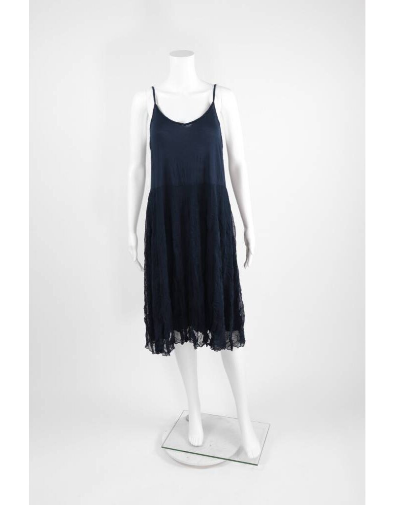 Comfy USA Slip Dress With Crinkle Skirt