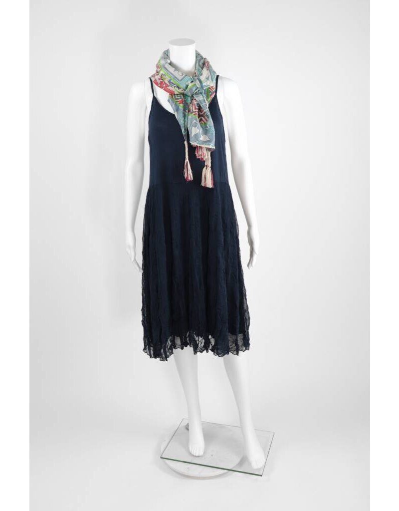 Comfy USA Slip Dress With Crinkle Skirt