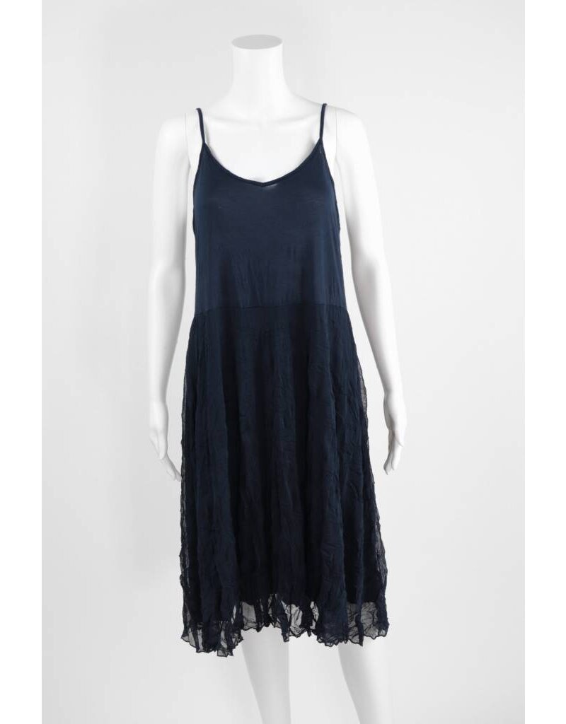 Comfy USA Slip Dress With Crinkle Skirt