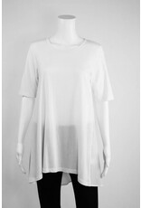 Comfy USA Knit Front Woven Back Tunic