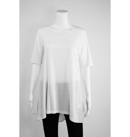 Comfy USA Knit Front Woven Back Tunic