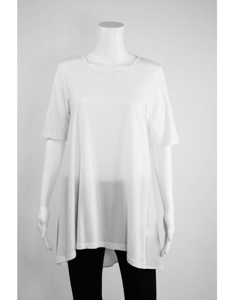 Comfy USA Knit Front Woven Back Tunic