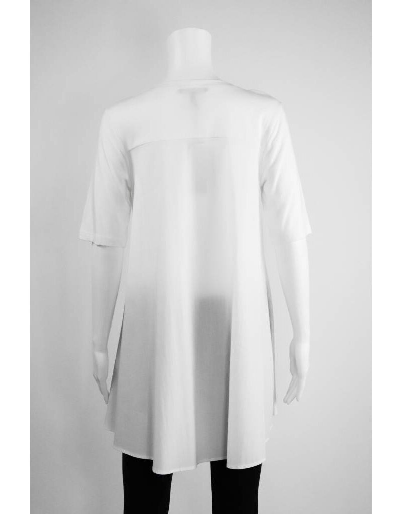 Comfy USA Knit Front Woven Back Tunic