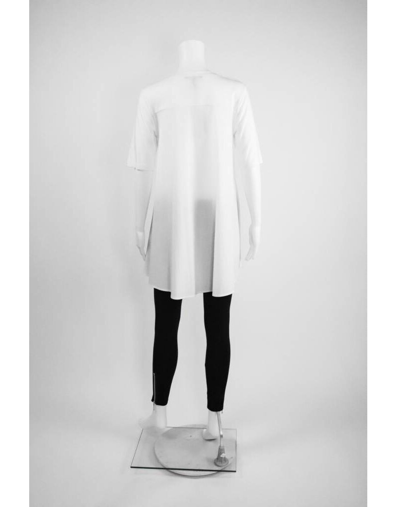 Comfy USA Knit Front Woven Back Tunic