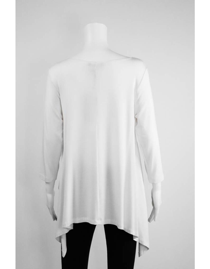 Comfy USA 3/4 Asymmetrical Hem Tunic