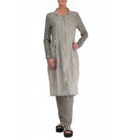 Grizas Washed Linen Front Zipper Jacket