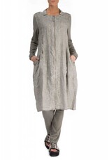 Grizas Washed Linen Front Zipper Jacket