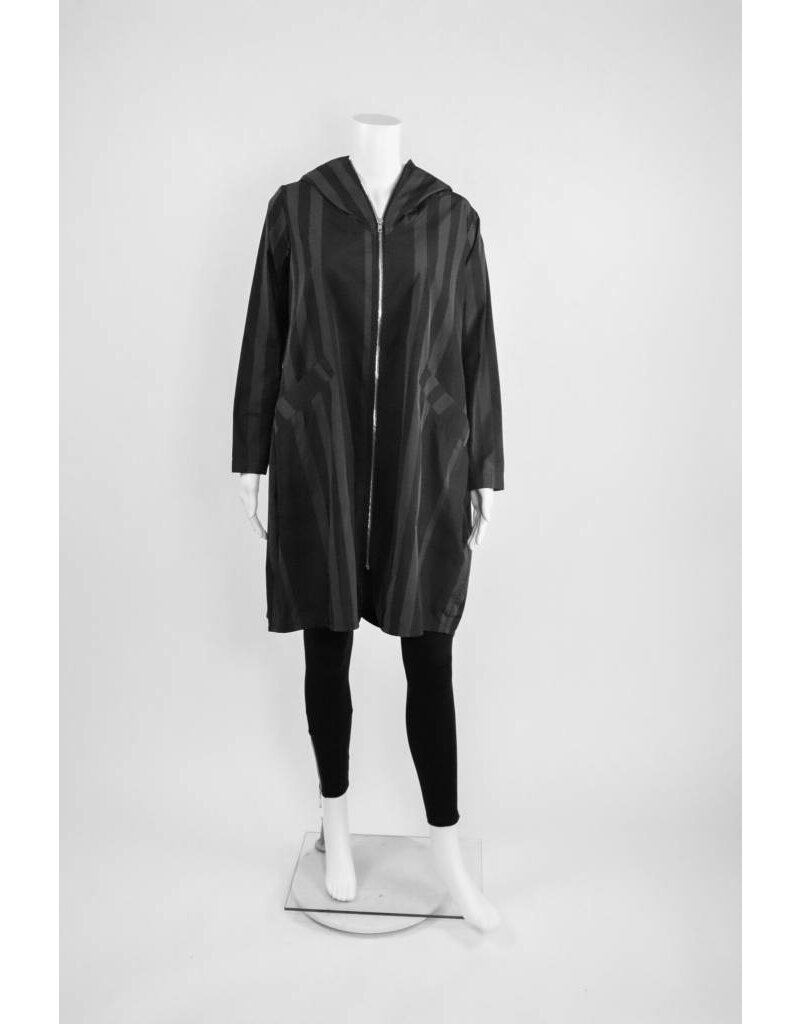 Comfy USA Sun Kim Striped Zipper Jacket