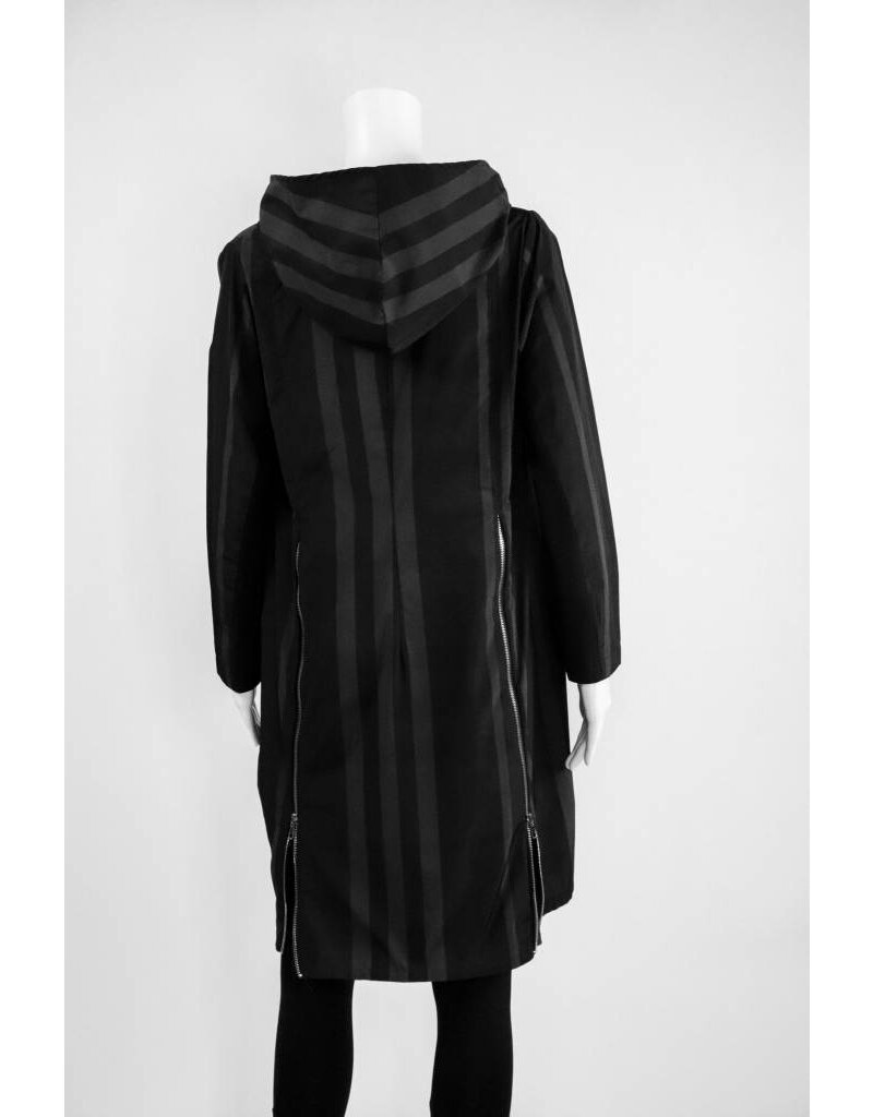 Comfy USA Sun Kim Striped Zipper Jacket