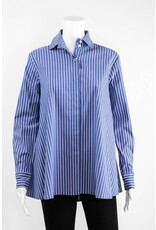 Comfy USA Pinstripe Zipper Back Shirt