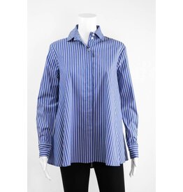 Comfy USA Pinstripe Zipper Back Shirt