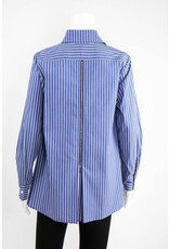 Comfy USA Pinstripe Zipper Back Shirt