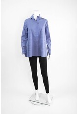 Comfy USA Pinstripe Zipper Back Shirt