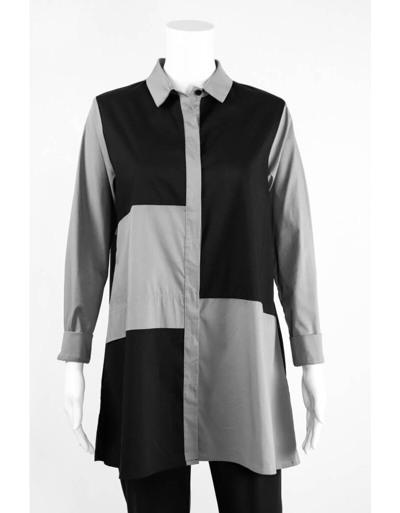Comfy USA Colorblock Tunic Blouse