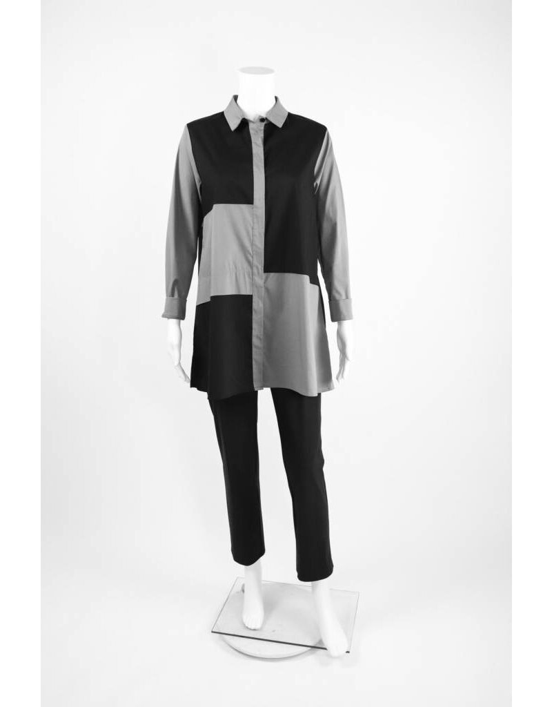 Comfy USA Colorblock Tunic Blouse