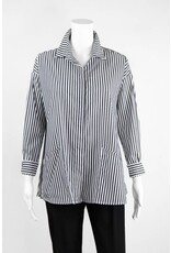 Comfy USA Striped Button Tunic With Pockets