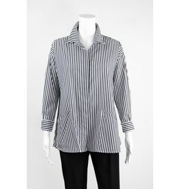 Comfy USA Striped Button Tunic With Pockets
