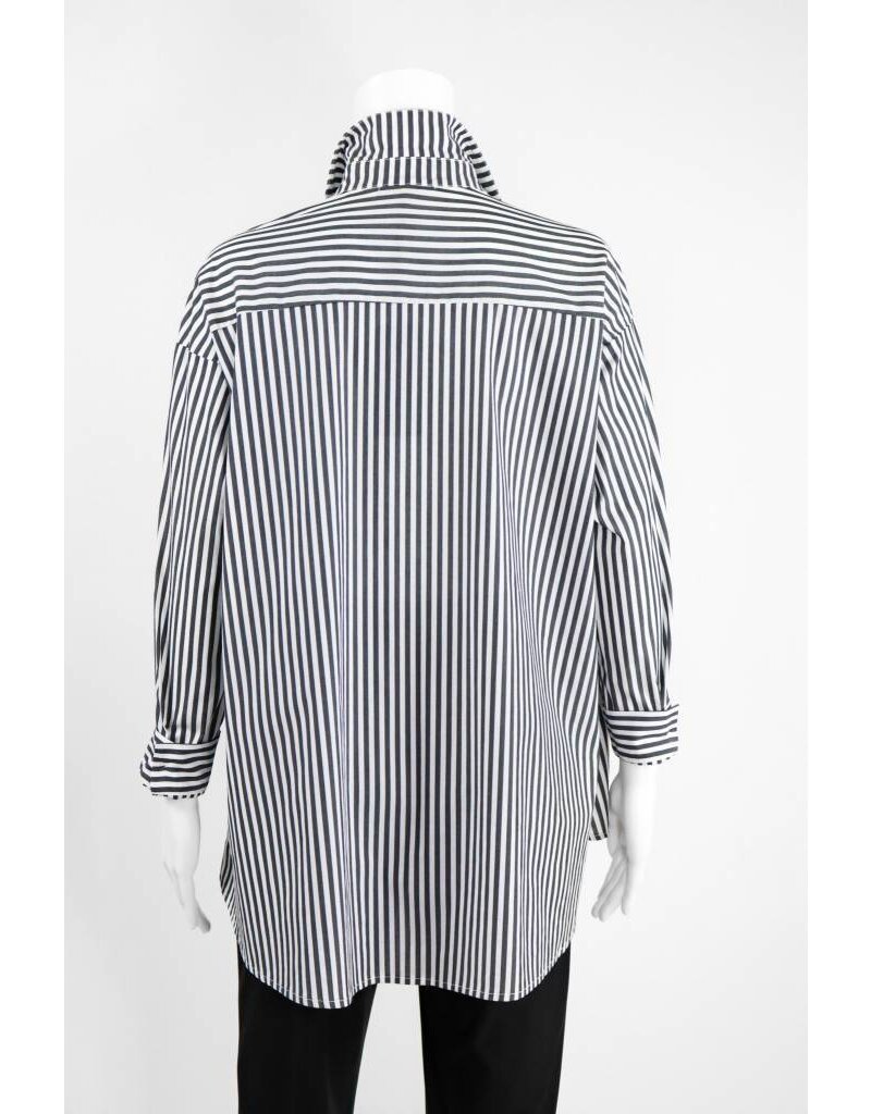 Comfy USA Striped Button Tunic With Pockets