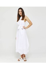 Grizas Linen Long Dress With Self Belt